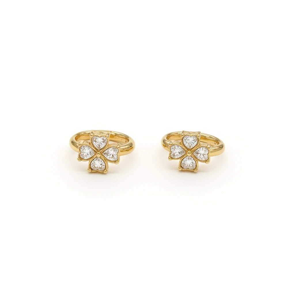 Luna Bloom Crystal Hoops