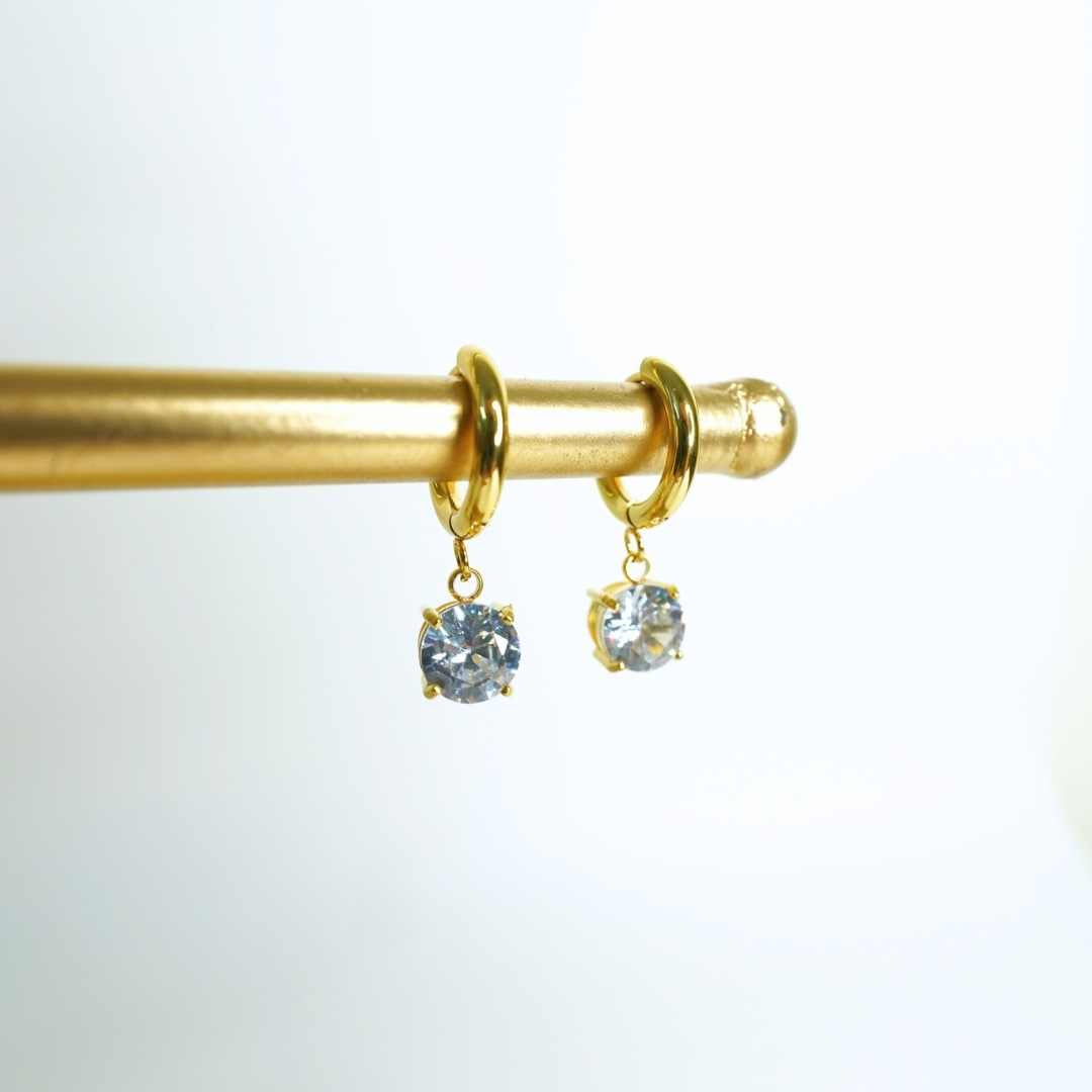 Aurora Solitaire Drop Earrings