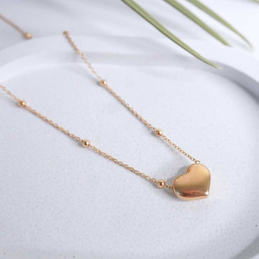Golden Heart Pendant Necklace