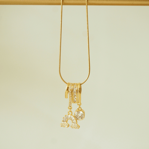 Golden Halo Pendant Necklace – 18K gold-plated stainless steel pendant necklace