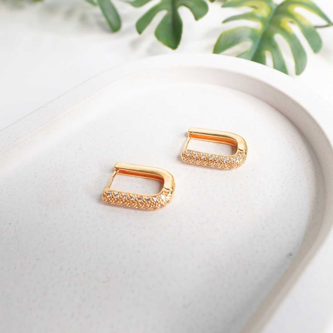 Celeste Spark Hoop Drop Earrings