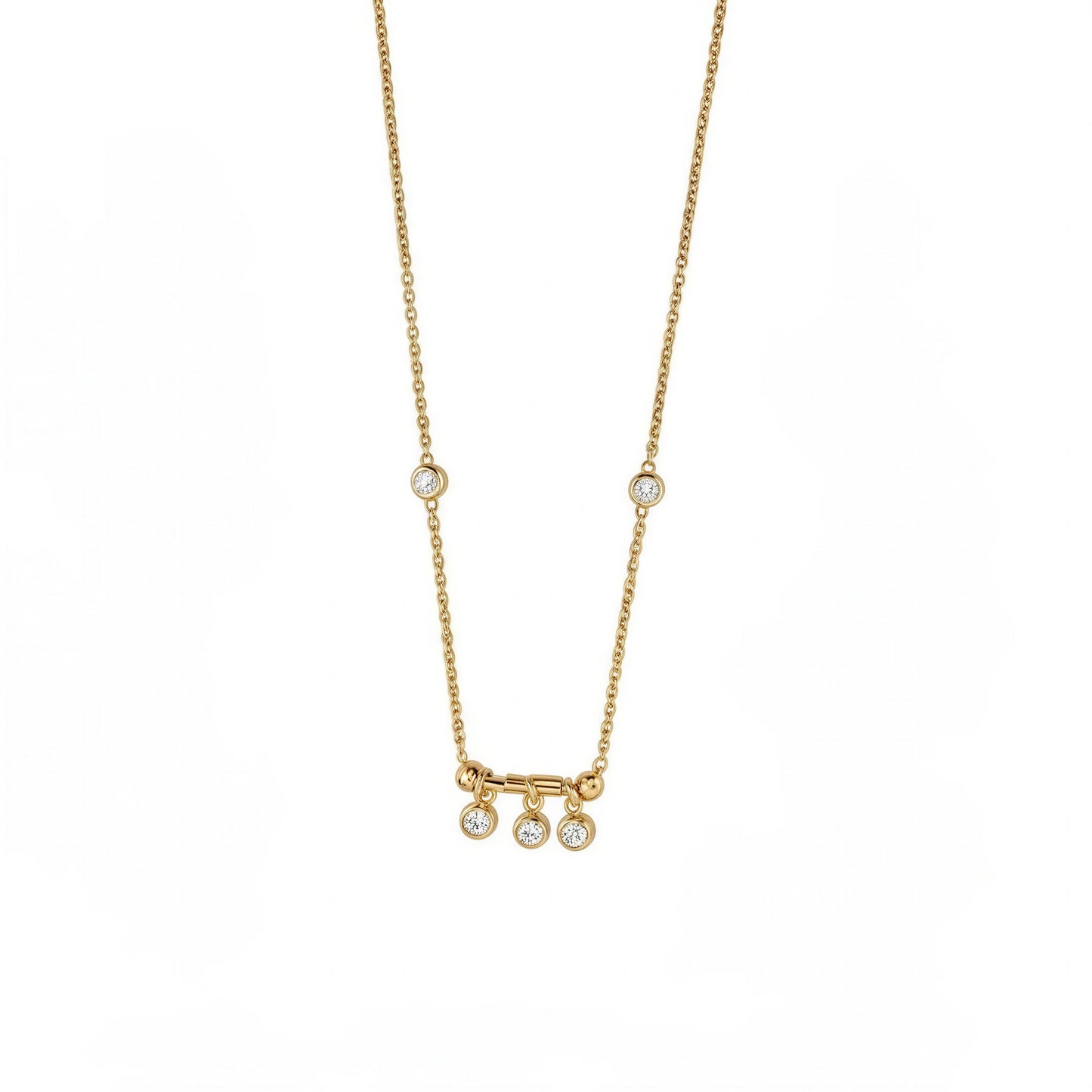 Celeste Trio Drop Necklace