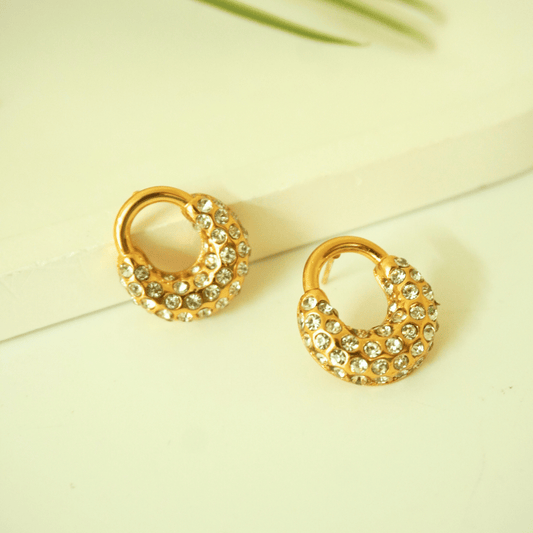 Aurelia Crystal Pave Hoop Earrings