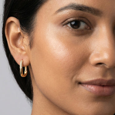 Aria Edge Hoop Earrings