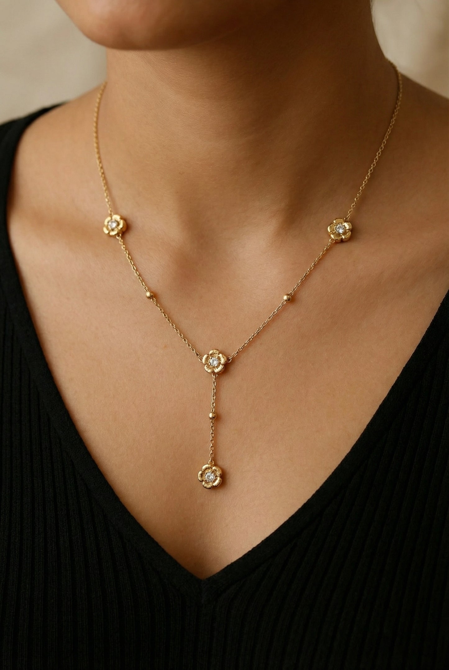 Solène Bloom Drop Necklace