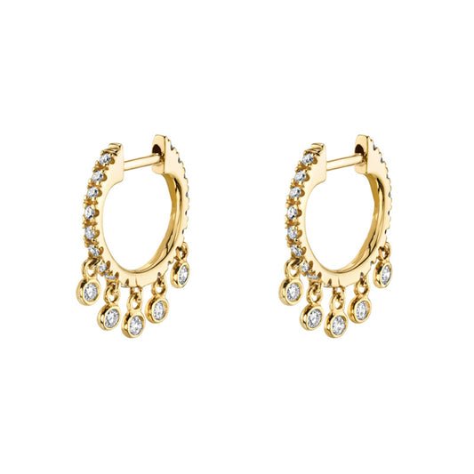 Ashara Crystal Fringe Hoops