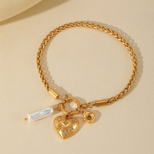 Ashara Glimmer Heart Charm Bracelet