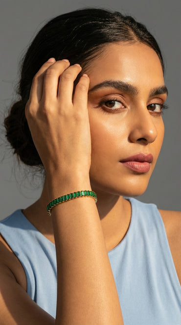Emerald Line Tennis Bracelet