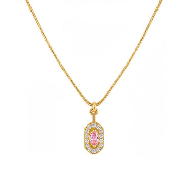 Roselle Halo Pendant Necklace