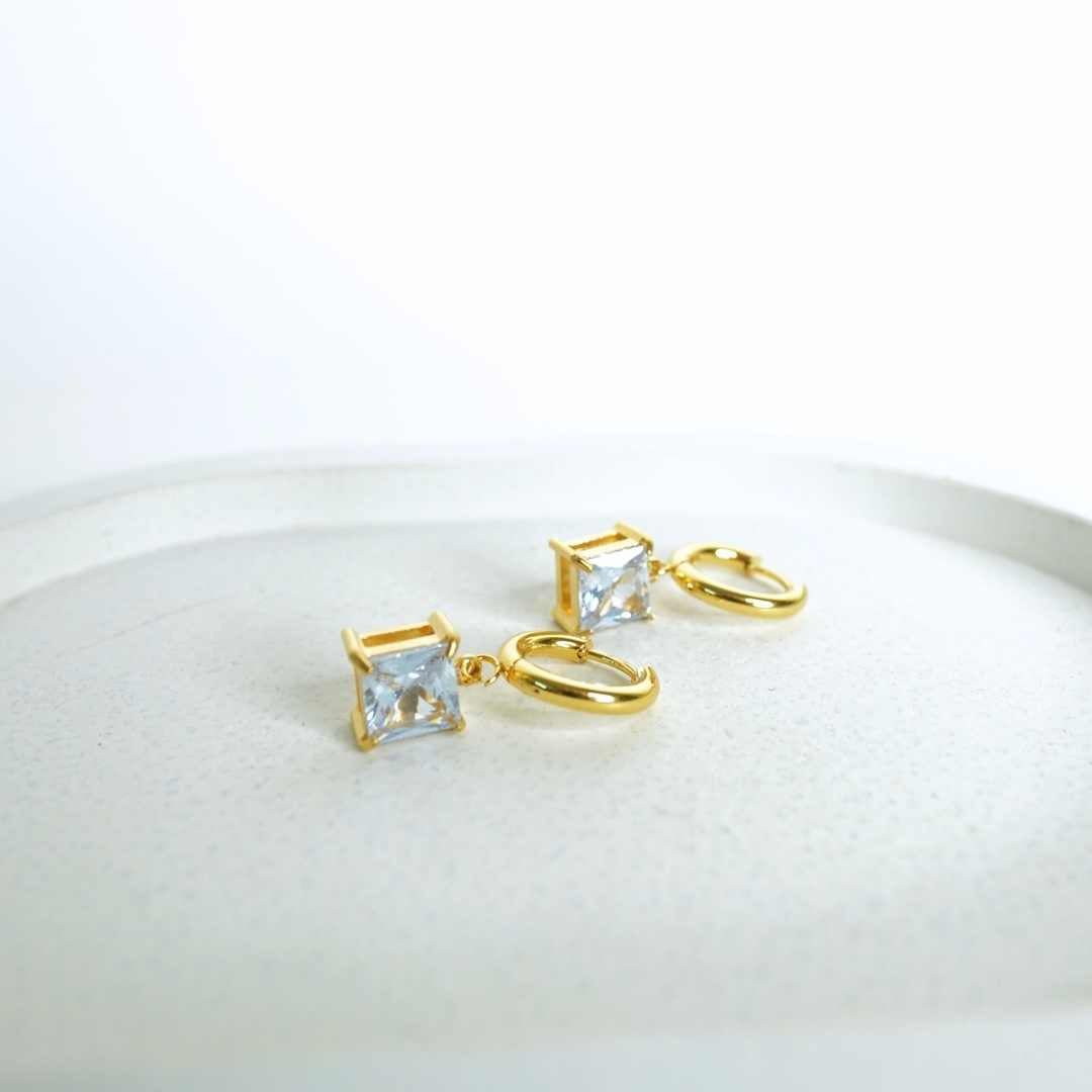 Astra Square-Cut Drop Hoops