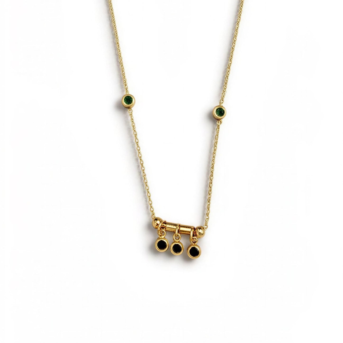 Elara Emerald Drop Necklace