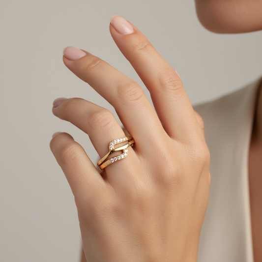 Aurelia Wave Crystal Ring