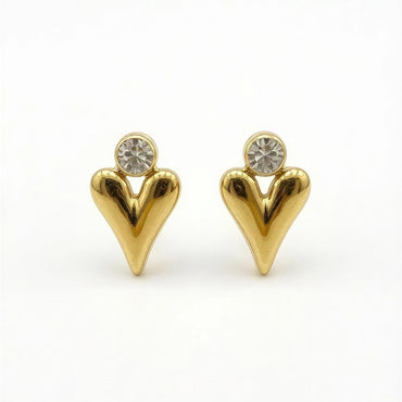 Heartbeam Crystal Stud Earrings