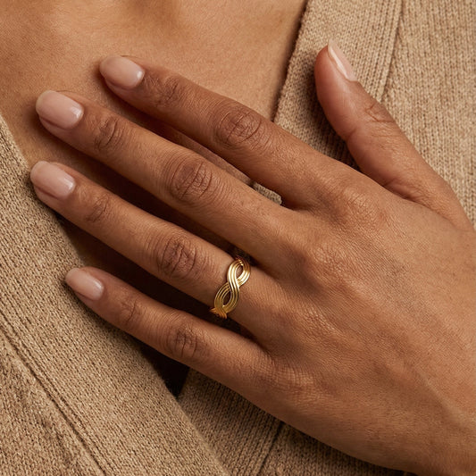 Twisted Infinity Ring-Adjustable