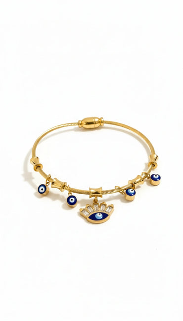 Celeste Evil Eye Charm Bracelet – 18K Gold Plated