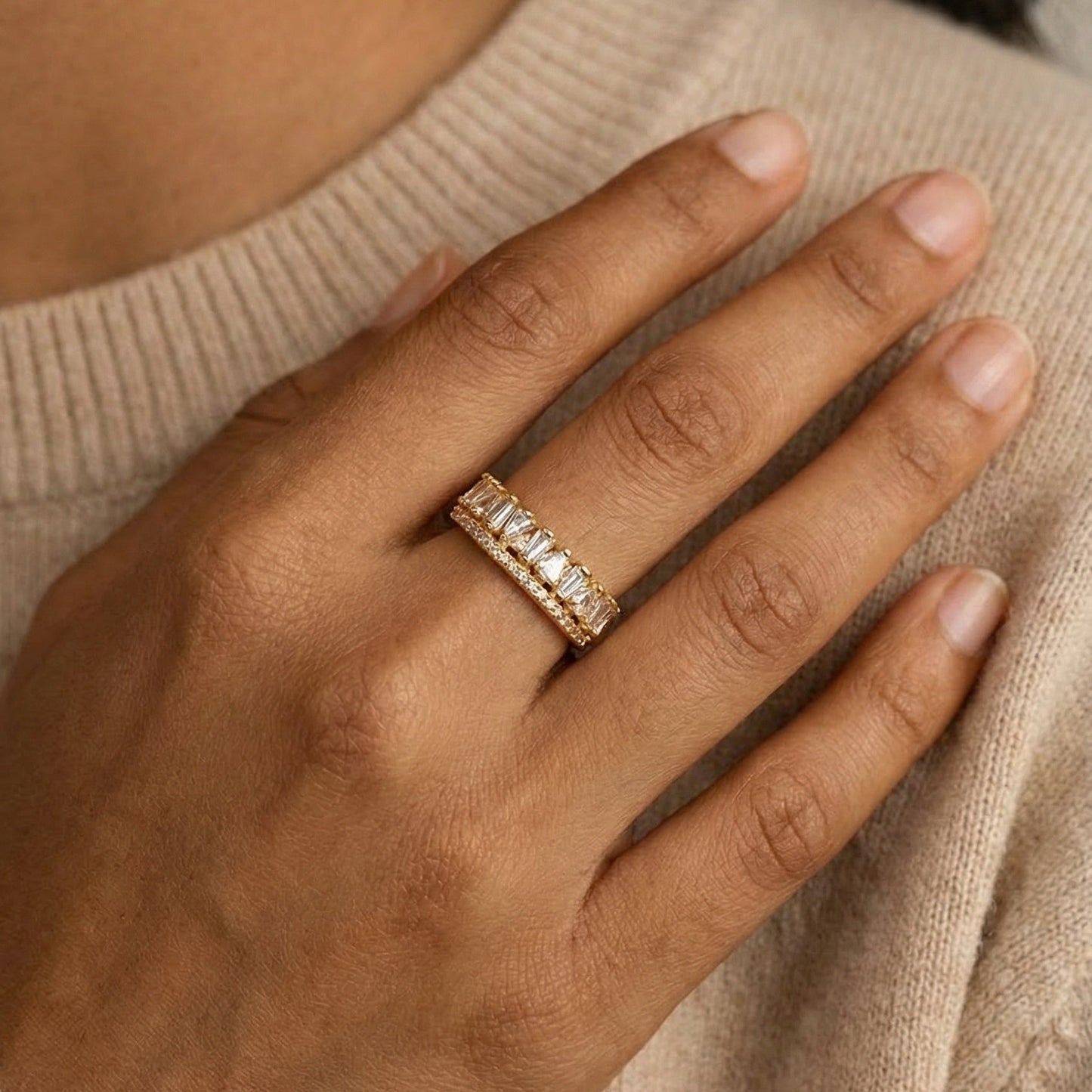 Eterna Luxe Adjustable Gold-Plated Ring