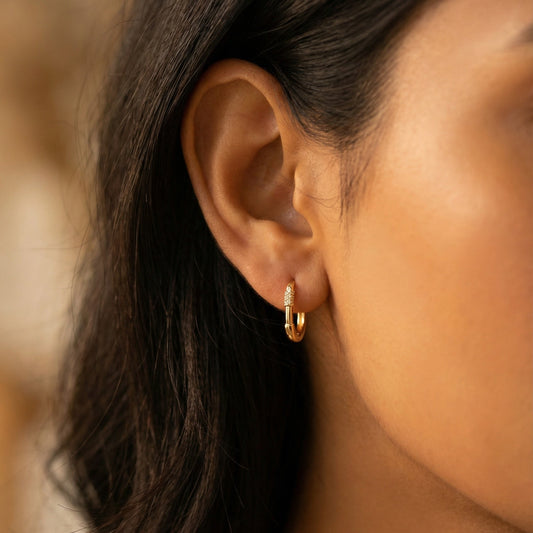 Luna Spark Hoop Earrings