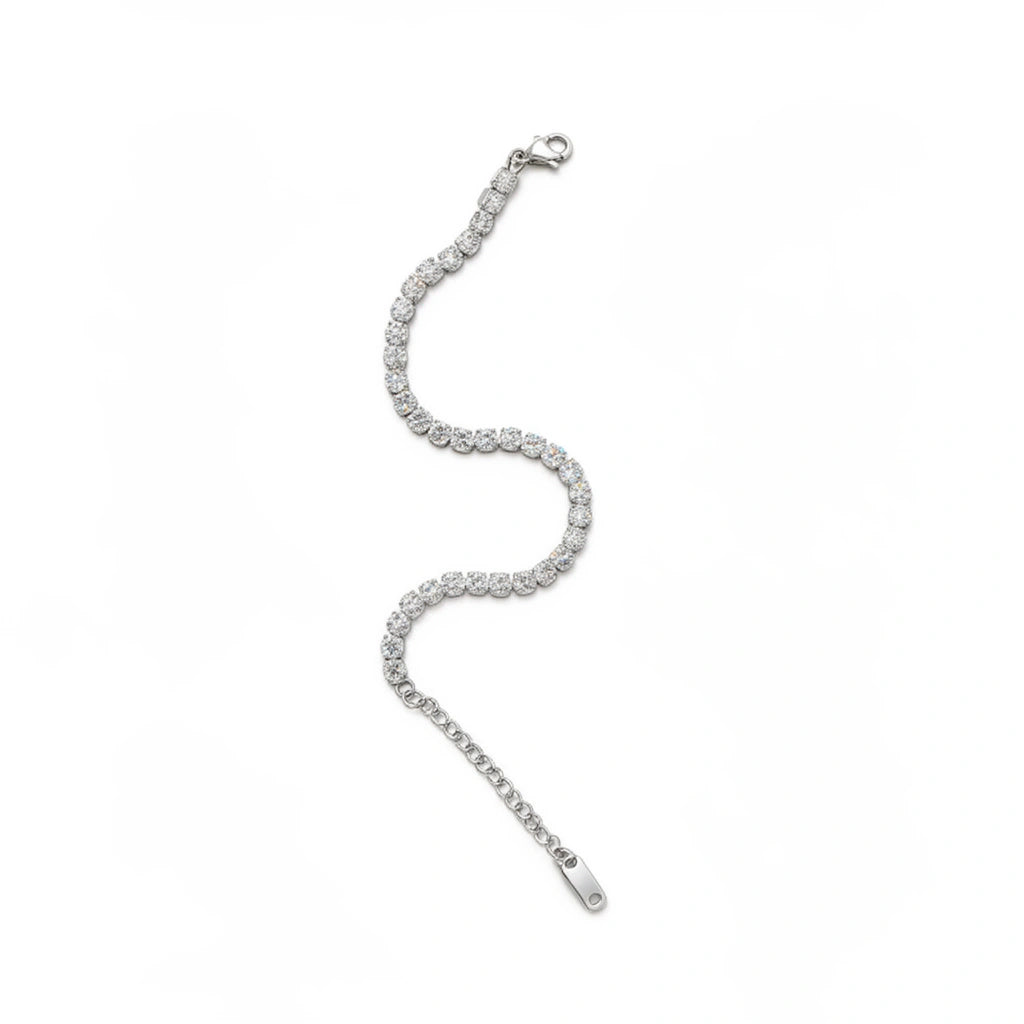Elara Sparkle Tennis Bracelet (Silver)