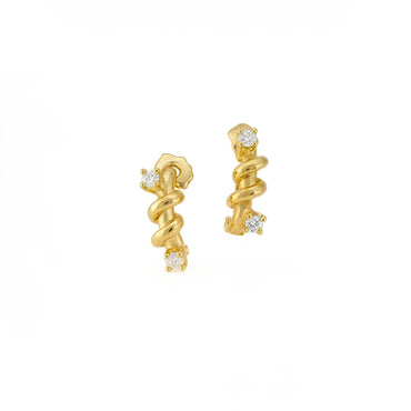 Twist Spark Stud Earrings