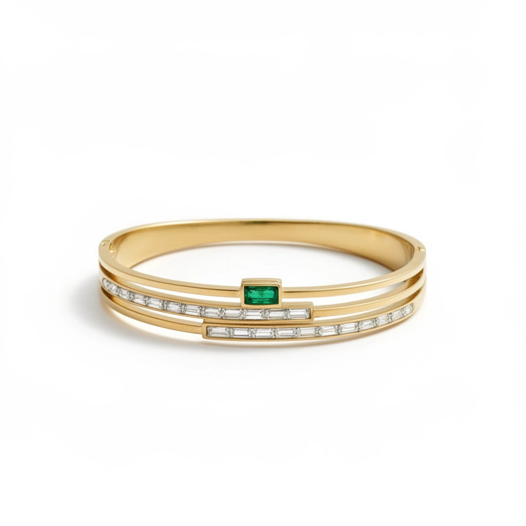 Emerald Line Luxe Bangle
