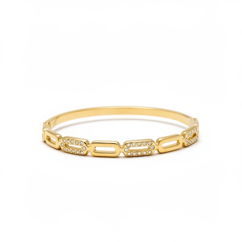 Elara Link Luxe Gold Bangle