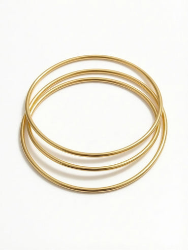 Trinity Luxe Gold Stack Bangles