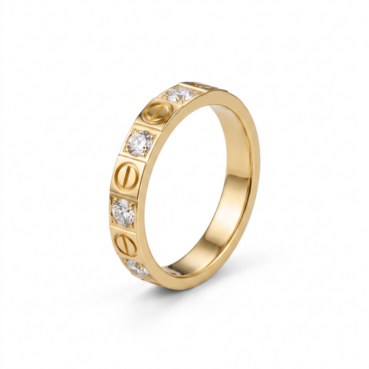 Elara Luxe Crystal Band Ring