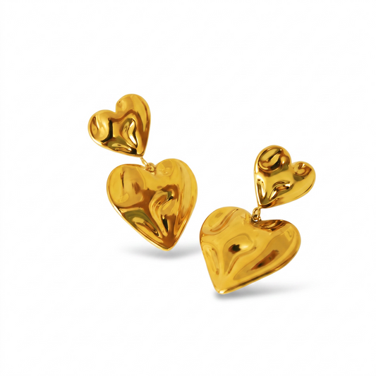 Celeste Double Heart Earrings