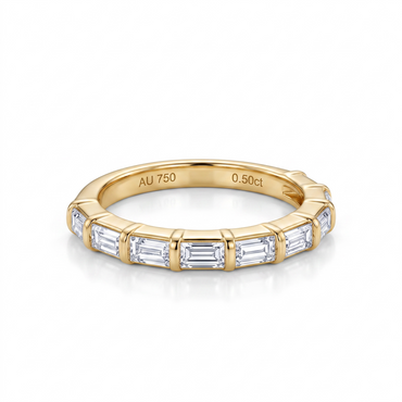 Élan Emerald-Cut Eternity Ringi