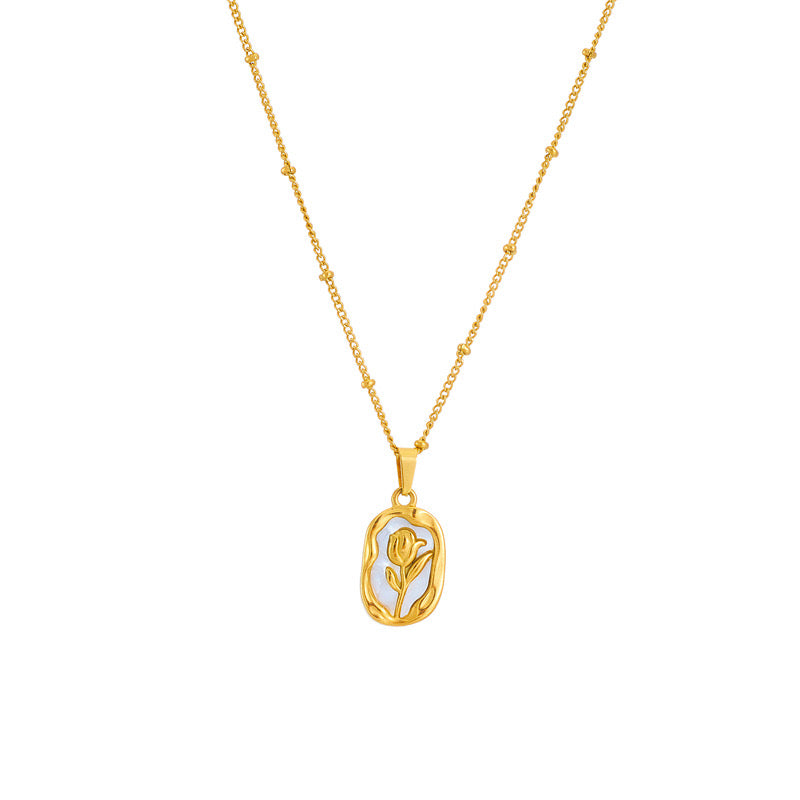 Golden Blossom Pendant Necklace