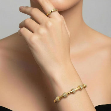 Verona Luxe Gold Bracelet & Ring Set