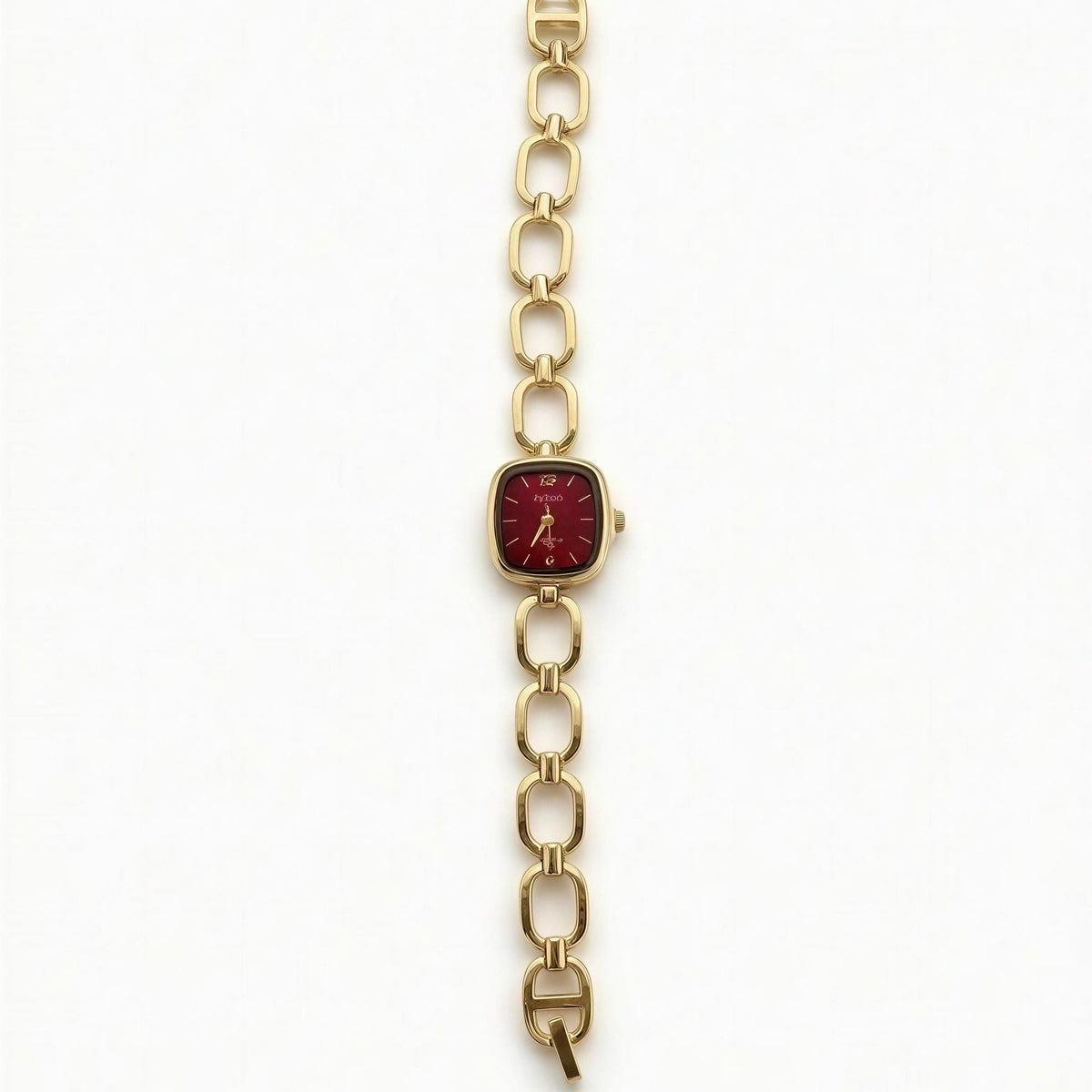 Burgundy Link Luxe Watch – gold-tone watch, view 2