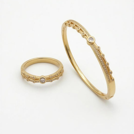 Luna Halo Bracelet & Ring Set