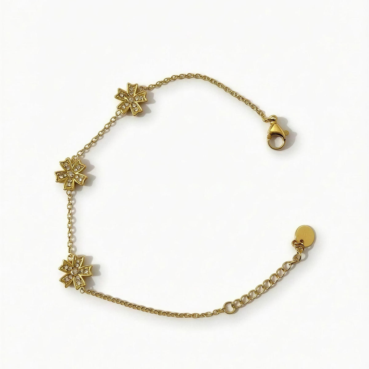 Blossom Spark Crystal Bracelet – 18K gold-plated stainless steel bracelet, view 2
