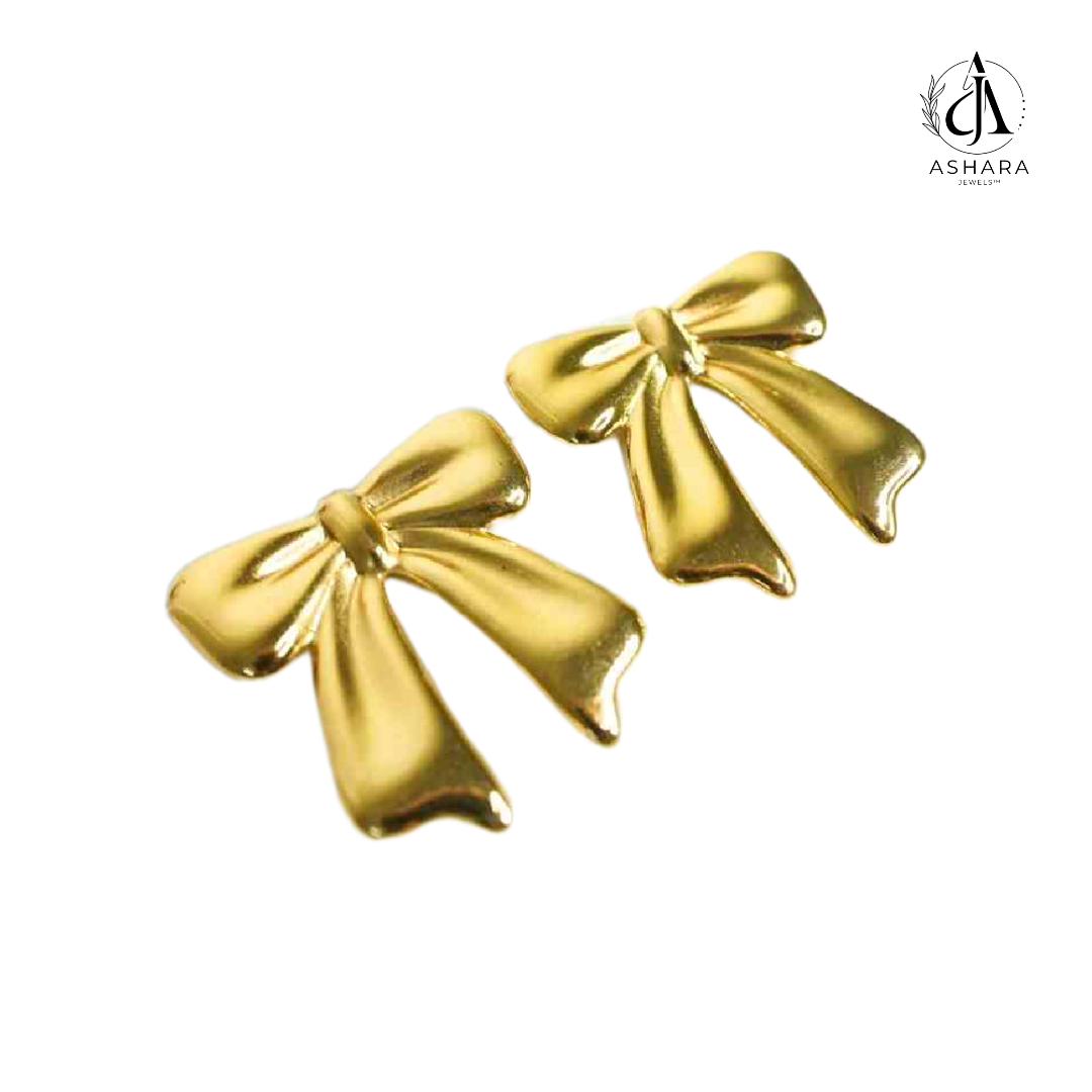 Amara Bow Gold Studs