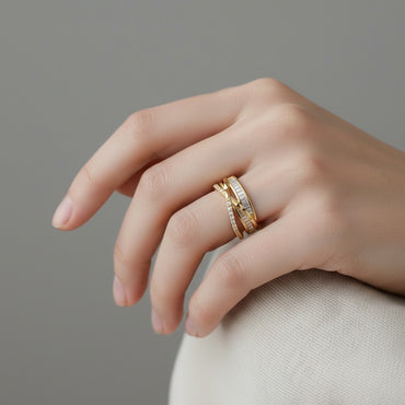 Champagne Gold Statement Ring