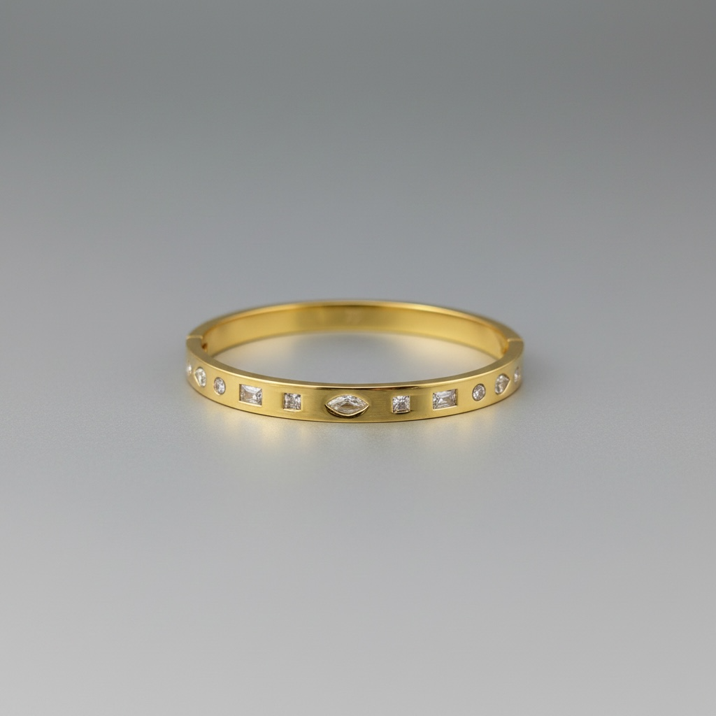 Celeste Crystal Gold Bracelet-Tiny Wrist