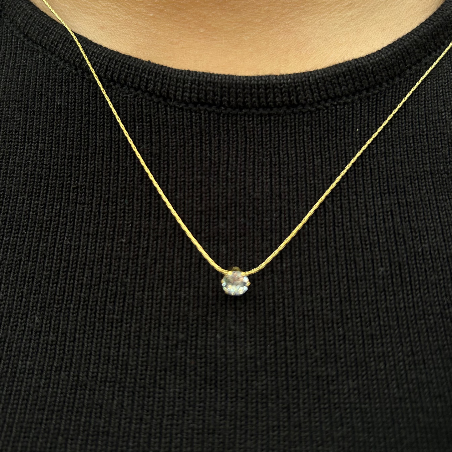 Ashara Celeste Solitaire Pendant