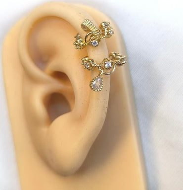 Celestial Drops Ear Cuffs | No Piercing Dangling Earrings | Ashara Jewels