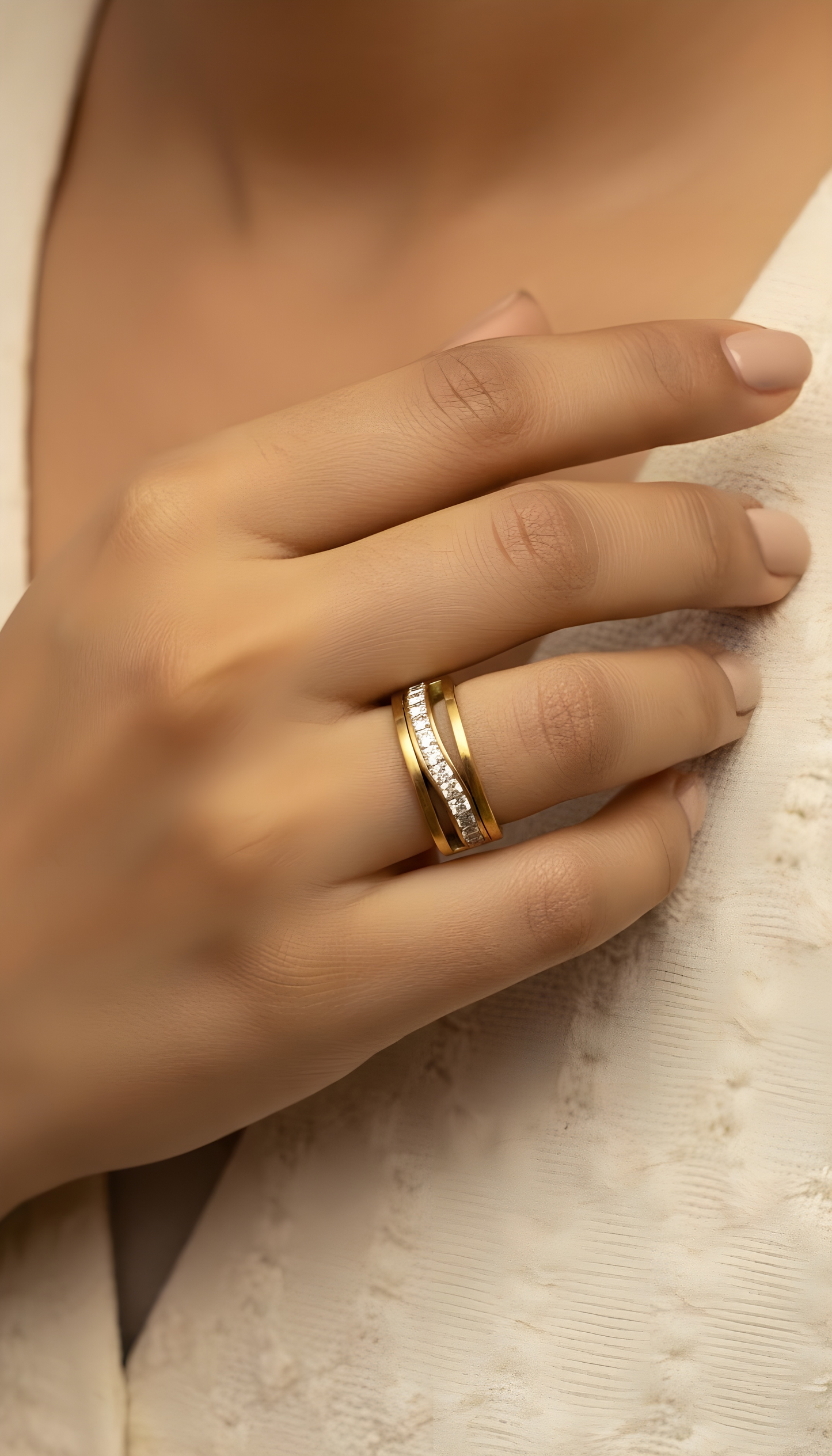 Criss-Cross Crystal Band