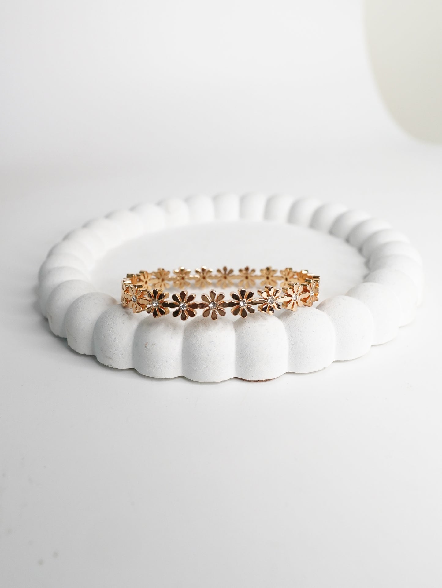 Daisy Bloom Bangle - Tiny Wrist Bracelet