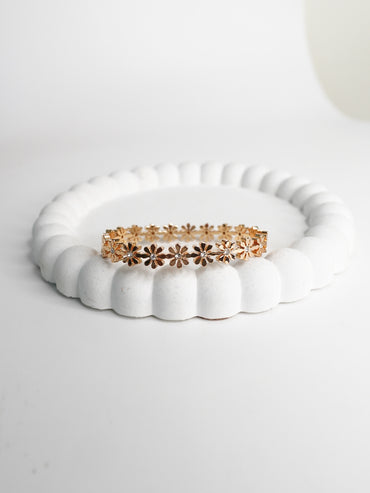 Daisy Bloom Bangle - Tiny Wrist Bracelet