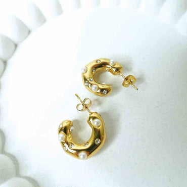 Celeste Pearl Hoops