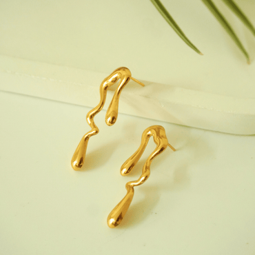 Luxe Liquid Gold Drop Earrings
