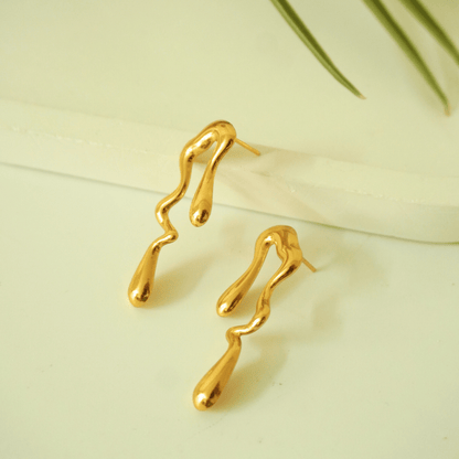 Luxe Liquid Gold Drop Earrings