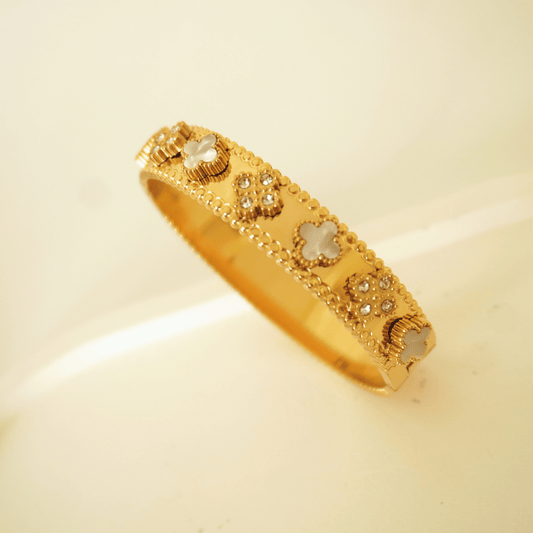 Ashara Luxe Clover Bloom Bangle