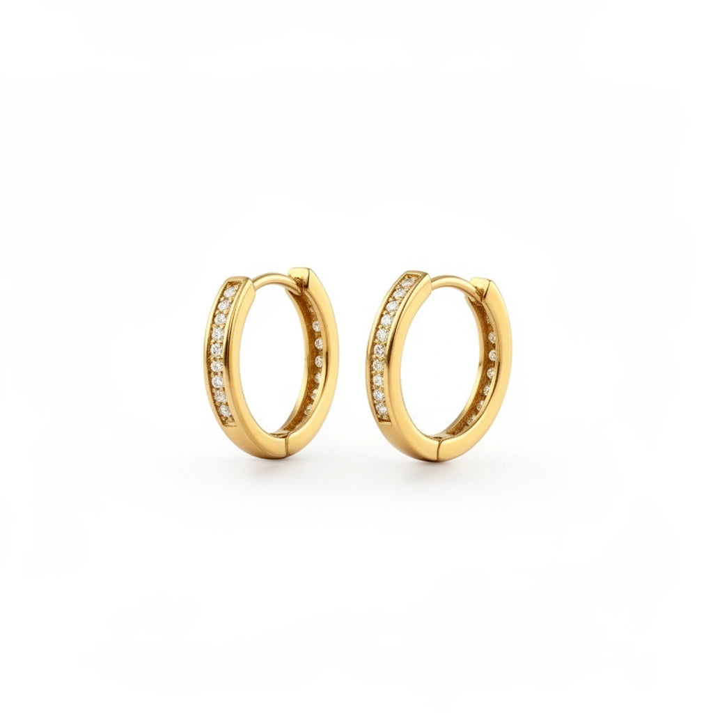 Celeste Spark Huggie Hoops