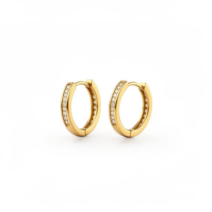 Celeste Spark Huggie Hoops