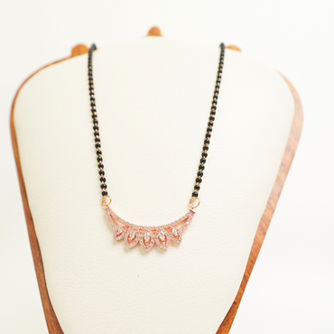 Ashara Lace Royale Mangalsutra – 18K Rose Gold Plated, Anti-Tarnish