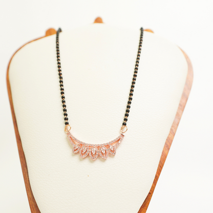 Ashara Lace Royale Mangalsutra – 18K Rose Gold Plated, Anti-Tarnish